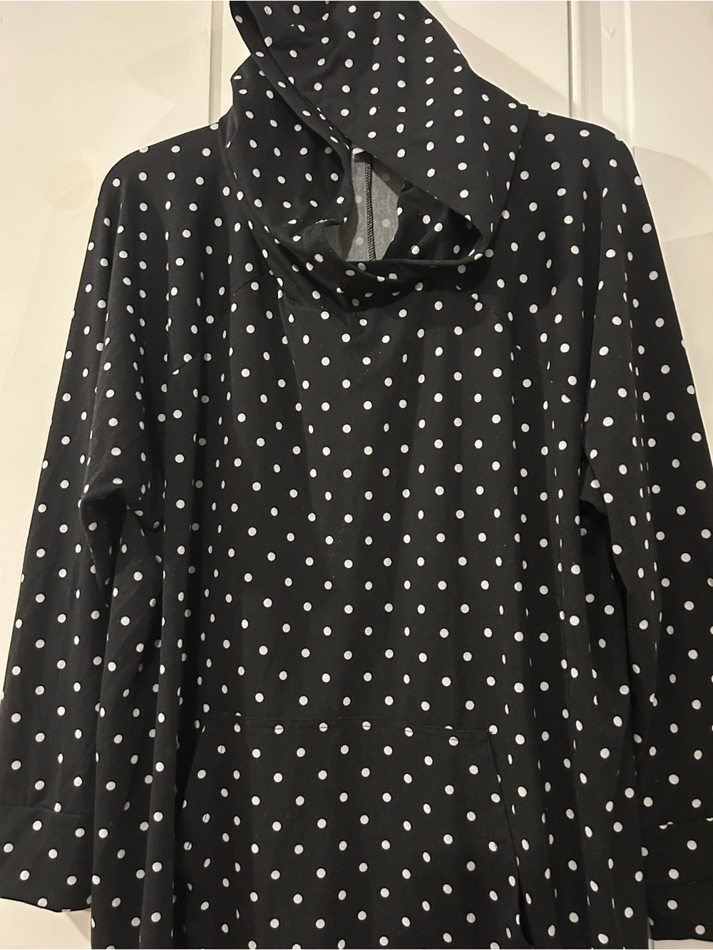 LuLaRoe Black with White Polka Dot Top